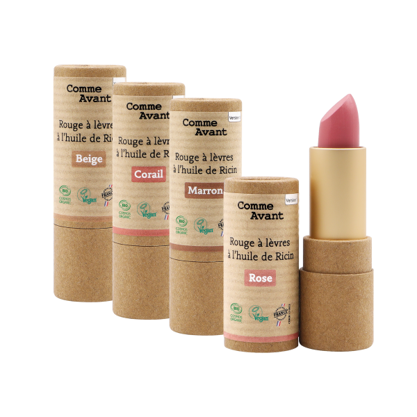 Rouge à lèvres à l'huile de ricin (rose) - 2